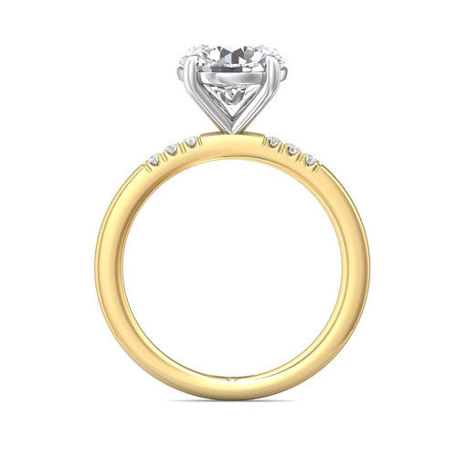 Martin Flyer 14k Yellow Gold Split Prong Semi Mount Engagement Ring Setting