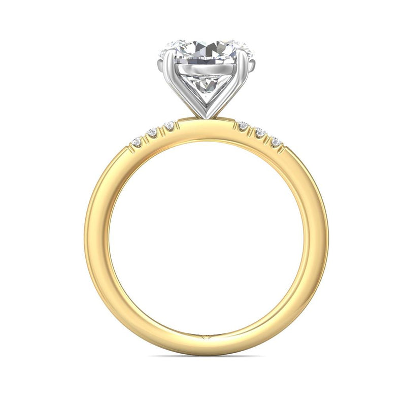 Martin Flyer 14k Yellow Gold Split Prong Semi Mount Engagement Ring Setting
