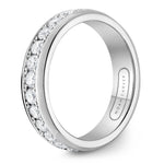 Noam Carver Men's Eternity Diamond Wedding Band in 14k White Gold
