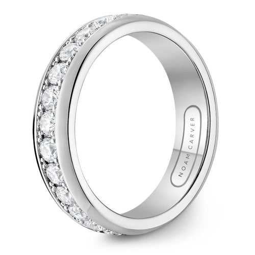 Noam Carver Men's Eternity Diamond Wedding Band in 14k White Gold