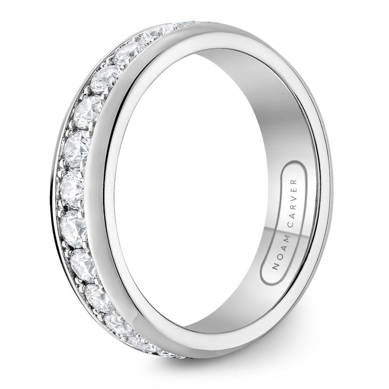 Noam Carver Men's Eternity Diamond Wedding Band in 14k White Gold