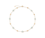 Marco Bicego 18k Yellow Gold Siviglia Collection Aquamarine Bead Station Necklace