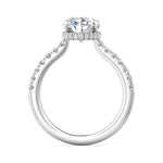 Martin Flyer 14k White Gold FlyerFit Collar Halo Diamond Engagement Ring Setting