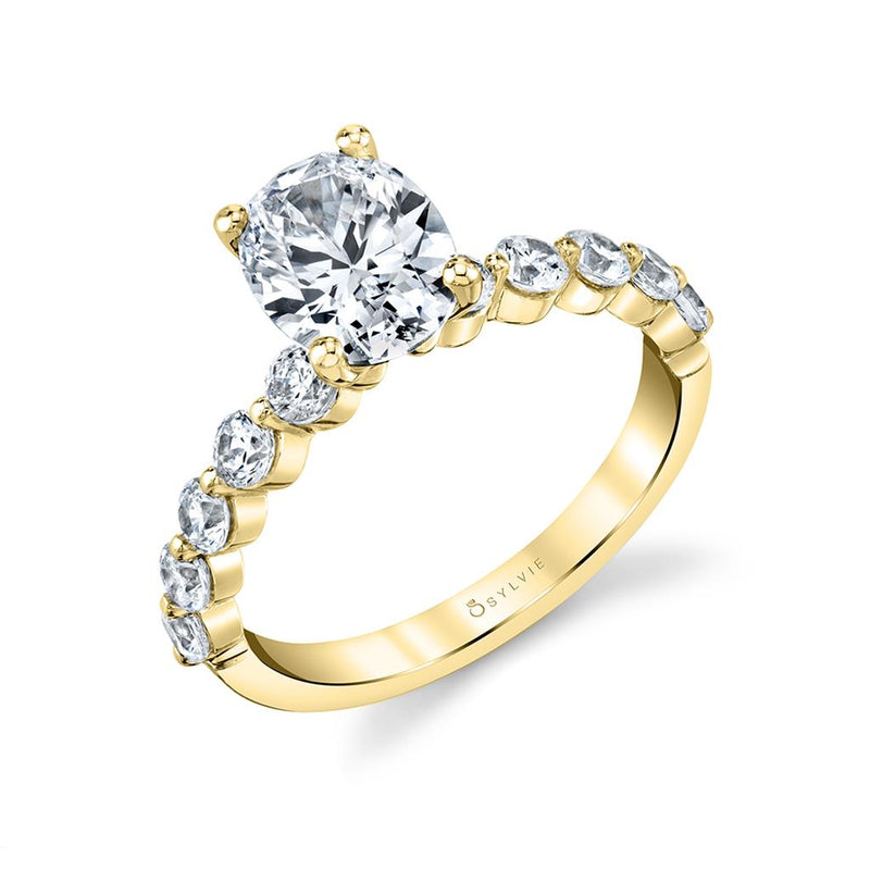 Sylvie 14k Yellow Gold Diamond Engagement Ring Setting