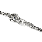 John Hardy Sterling Silver Diamond and Blue Sapphire Naga Bracelet