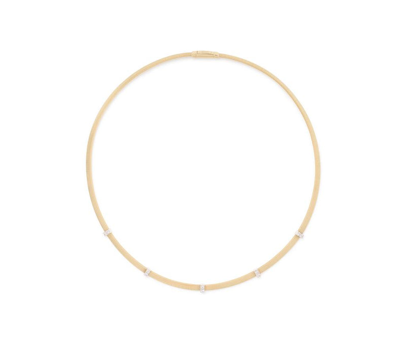 Marco Bicego 18k Yellow Gold Masai Diamond Station Collar Necklace