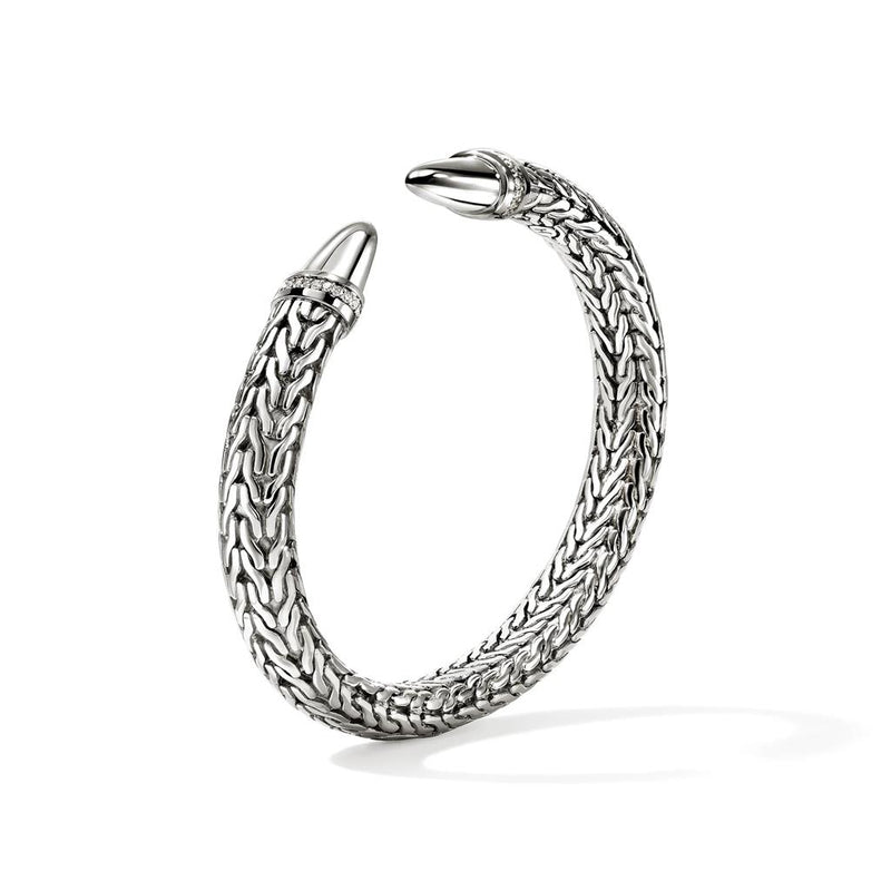 John Hardy Sterling Silver Spear 50 Flex Diamond Cuff Bracelet