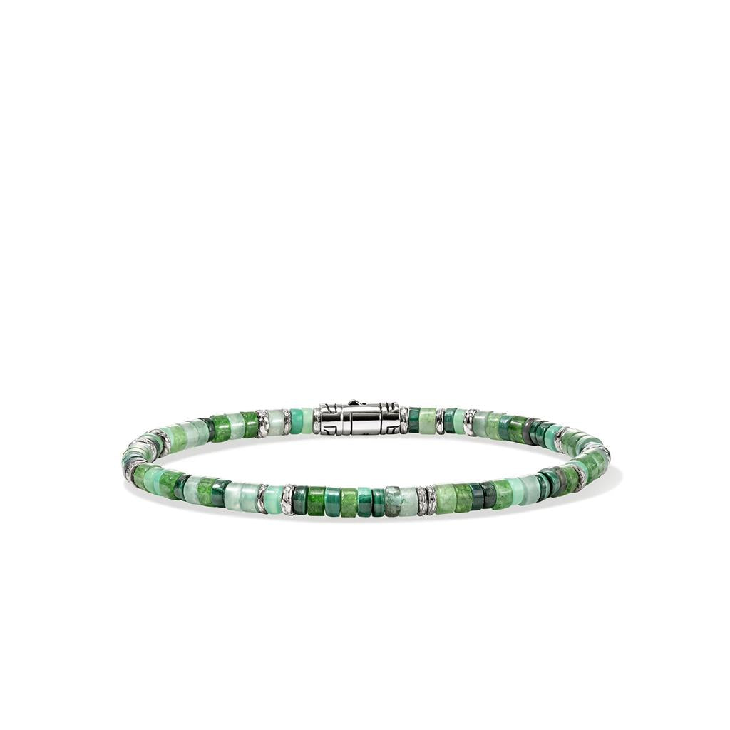 John Hardy Sterling Silver and Hardstone Heishi Bracelet