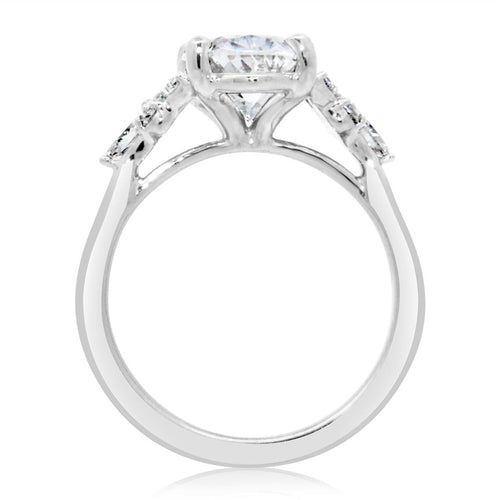 Davis Classics 14k White Gold Floral-Inspired Semi-Mount