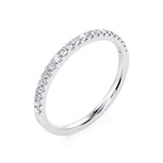 Davis Classics Women's 14k White Gold Diamond Band with U-Prong Setting