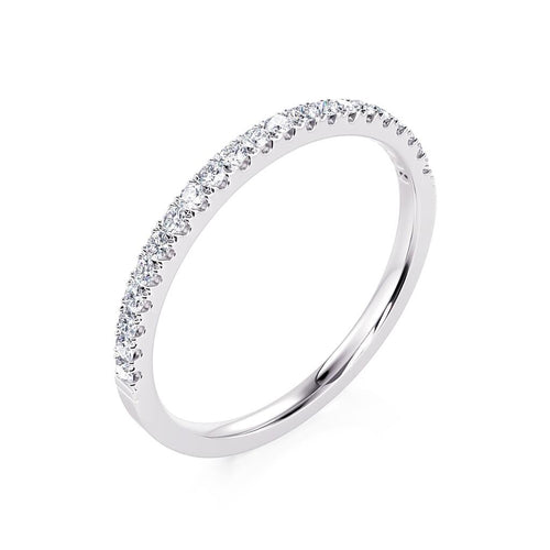 Davis Classics Women's Classic Diamond Wedding Band in 14k White Gold