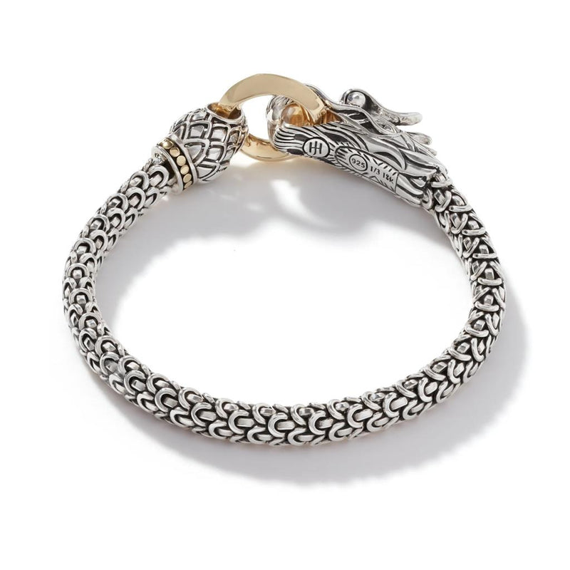 John Hardy 18k Yellow Gold and Sterling Silver Naga Bracelet