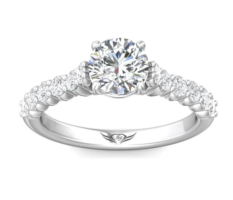 Martin Flyer 14k White Gold FlyerFit Cathedral Design Engagement Ring Setting