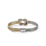 John Hardy 14k Yellow Gold and Sterling Silver Love Knot Bracelet