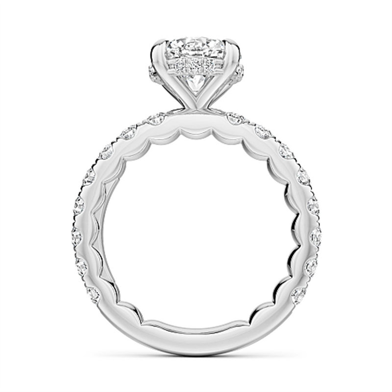 Noam Carver 14k White Gold Luna Collection Diamond Engagement Ring Setting
