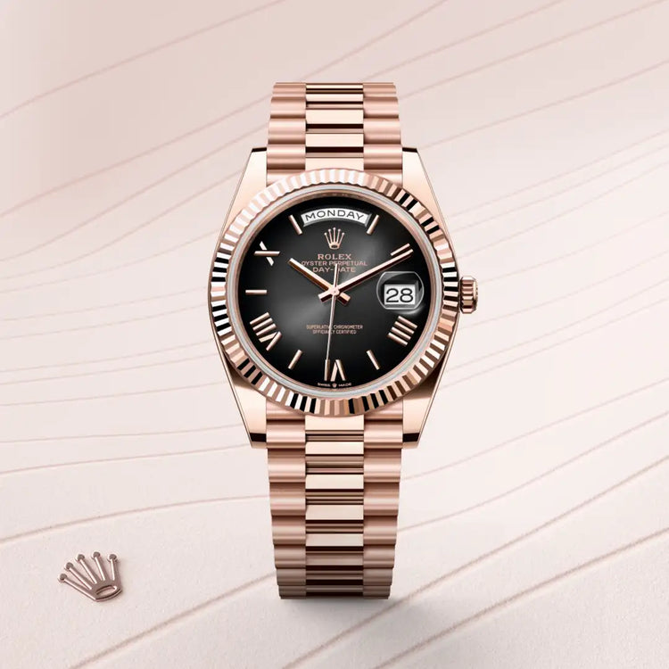 Rolex Day-Date 40 Oyster, 40 mm, Everose gold M228235-0055 – Davis Rolex Day-Date 40 Oyster, 40 mm, Everose gold M228235-0055 – Davis