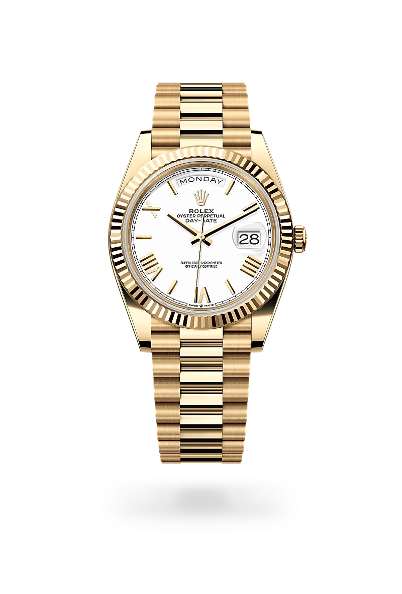 Rolex Day-Date 40 in Oyster, 40 mm, yellow gold
