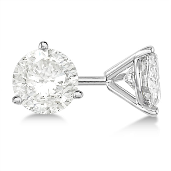 Davis Luxe 14k White Gold GIA Certified Diamond Solitaire Stud Earrings